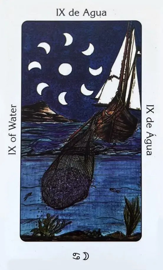 um barco de pescador jogando sua rede no mar para pescar peixes em uma noite estrelada