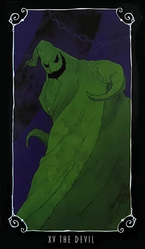 O personagem Oogie Boogie que representa o bicho pap�o verde