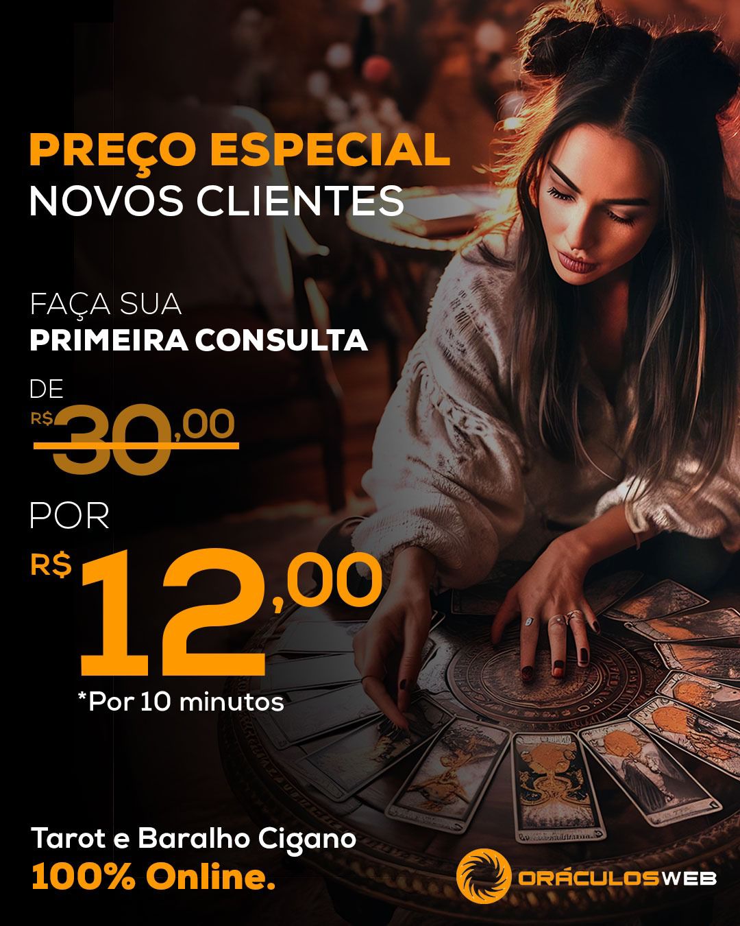 uma tarologa tirando cartas de tarot