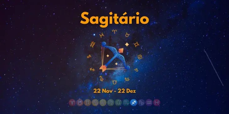 Imagem do signo de sagit�rio em um fundo estrelado