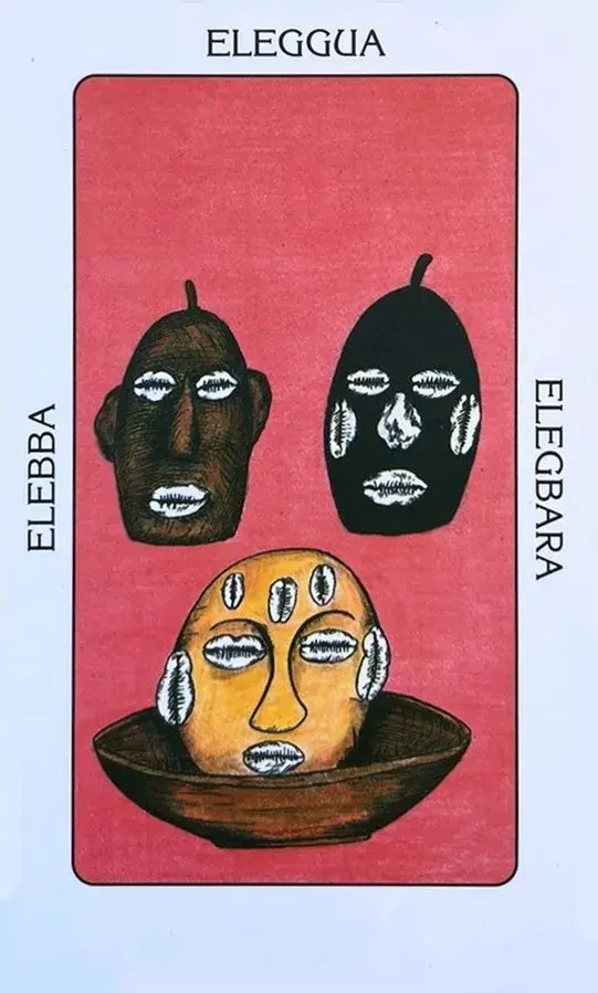 desenho de 3 rostos, dois negros e um branco, todos carecas e de olhos e boca fechadas.