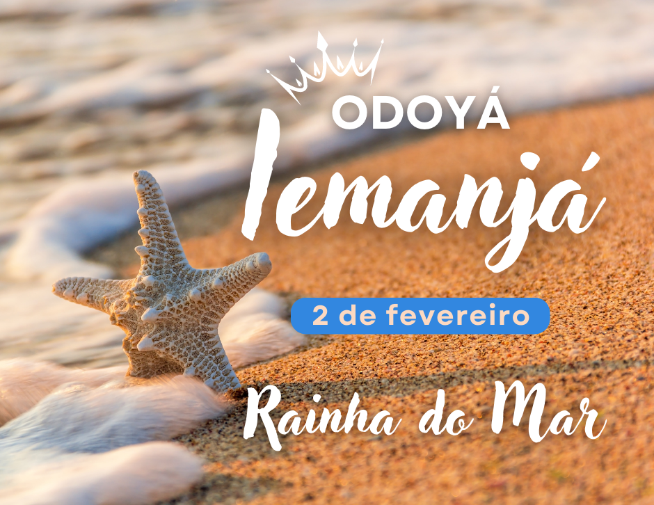 estrela do mar em uma praia com ondas comemorando o aniversario de iemanja