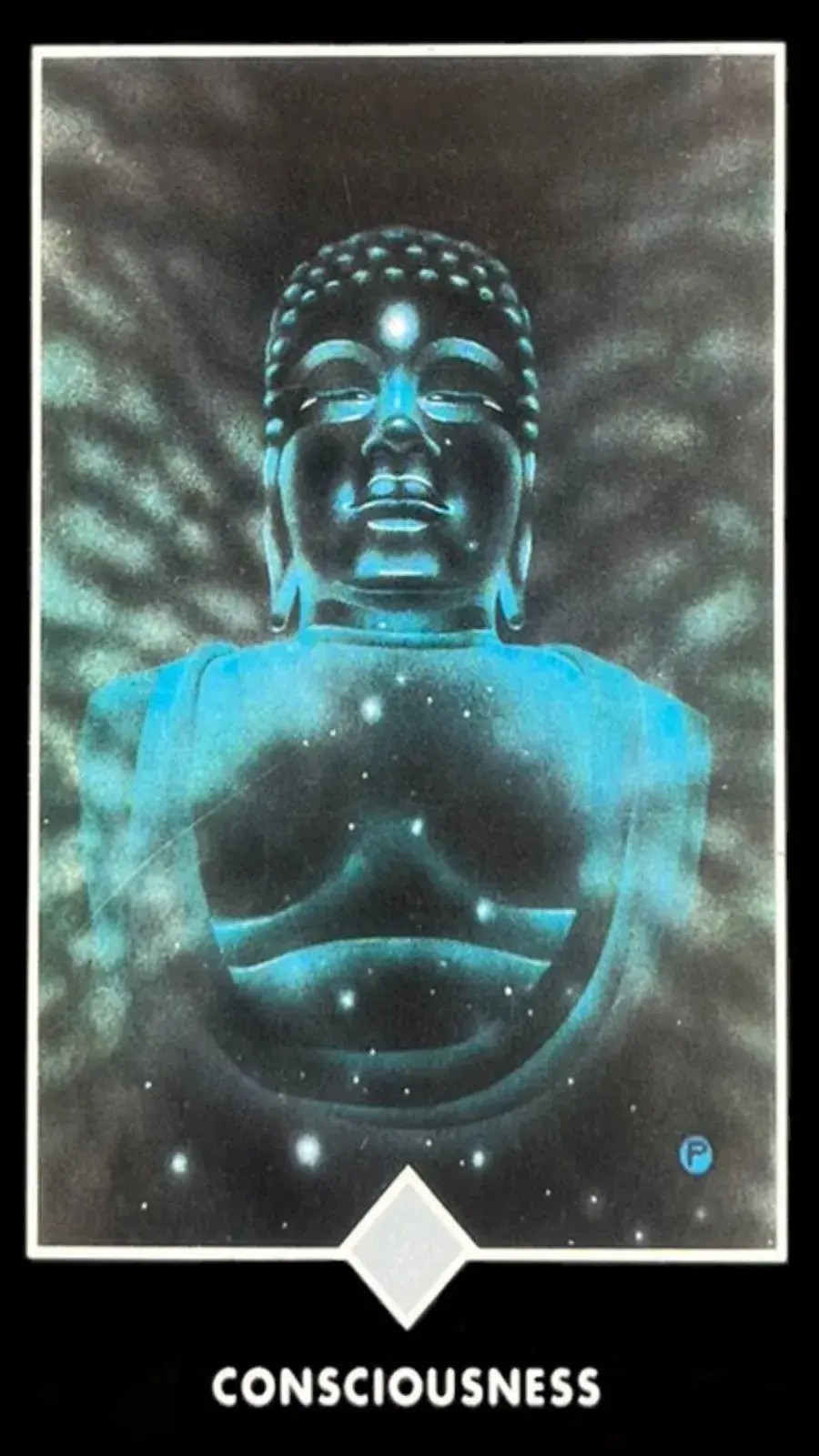 Uma estatua do Buda na cor azul