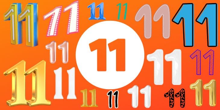 Varios numeros 11 de carias cores e v�rios tamanhos