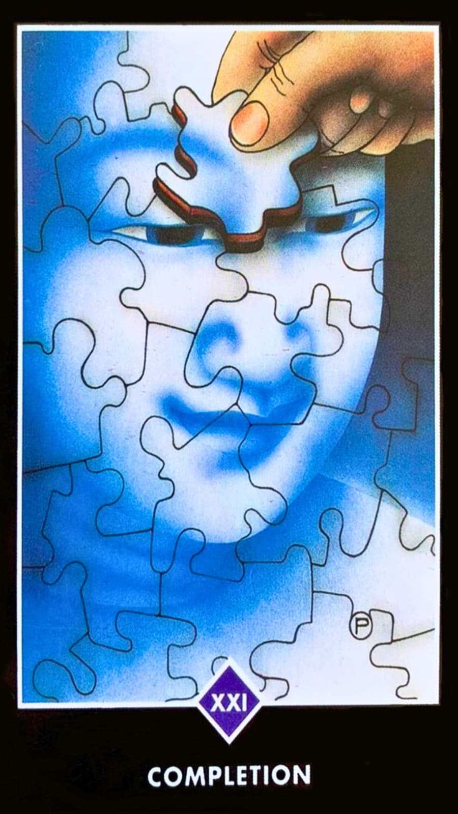 Carta do tarot do osho �ltima pe�a de um quebra-cabe�a est� sendo colocada em seu lugar: a posi��o do terceiro olho