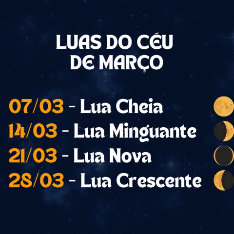 Fases das Luas de Mar�o 2023 - Or�culos Web