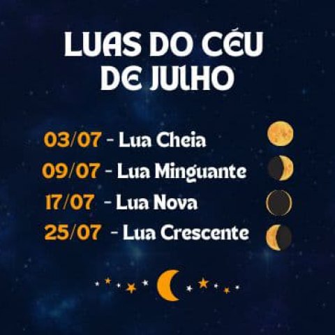 Fases das Luas de Julho 2023 - Or�culos web