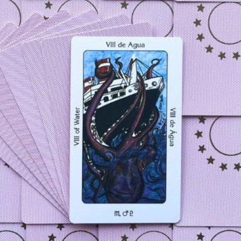 Tarot Sagrado dos Orix�s: Oito de �gua Significado e interpreta��o da carta - Or�culos Web