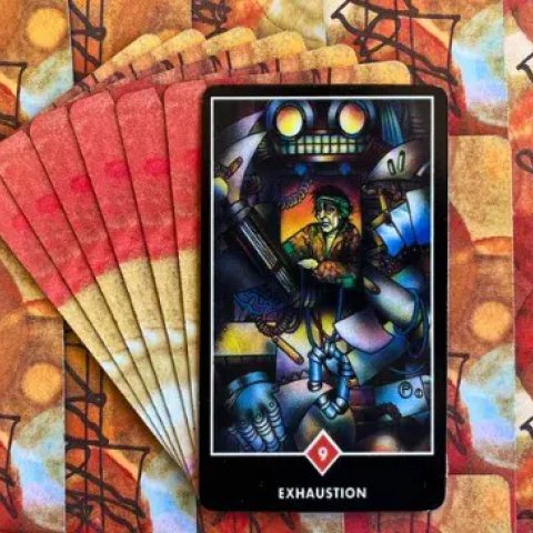 Tarot Zen Osho - Exaust�o (9 de Paus): Significado e interpreta��o da carta - Or�culos Web.