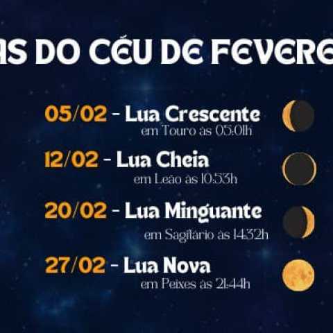 Luas do C�u de Fevereiro: Como as Fases da Lua Impactam Sua Vida Neste M�s