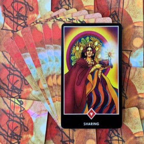 Tarot Zen Osho - Compartilhar (Rainha do Fogo): Significado e interpreta��o da carta - Or�culos Web