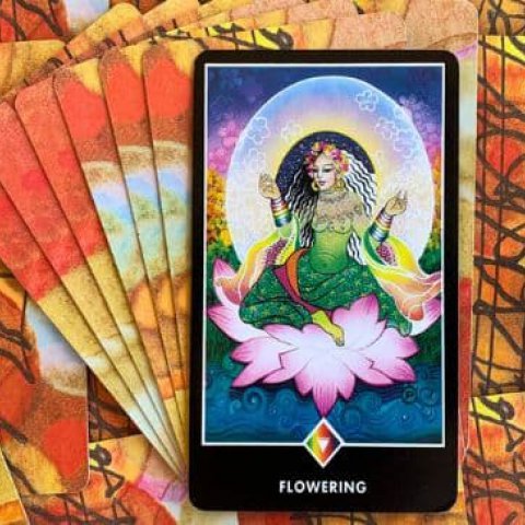 Tarot Zen Osho - Florescimento (Rainha do Arco-�ris): Significado e interpreta��o da carta - Or�culos Web