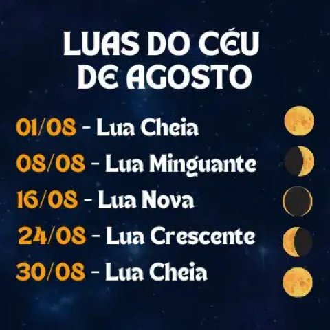Fases das Luas de Agosto 2023: Influ�ncias Astrais e Conex�es C�smicas - Or�culosweb