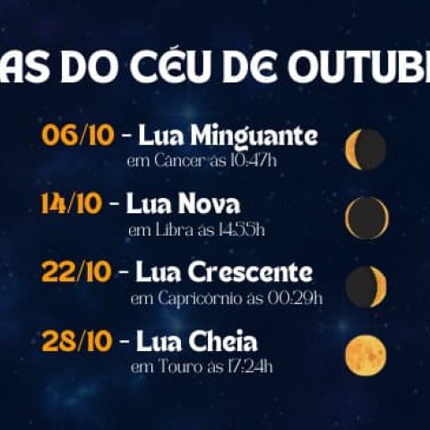 Fases das Luas de Outubro 2023: Conex�o Celestial e Influ�ncia Astrol�gica - Or�culosWeb
