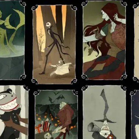 Tarot O Estranho Mundo de Jack - Explore o Universo Sombrio e Criativo de Tim Burton.