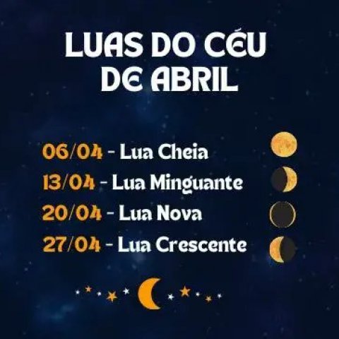 Fases das Luas de Abril 2023 - Or�culosweb